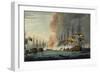 Destruction of the Danish Fleet During the Battle of Copenhagen, April 2, 1801-null-Framed Giclee Print