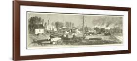 Destruction of the Depots, Public Buildings, and Manufactories at Atlanta, November 1864-null-Framed Premium Giclee Print