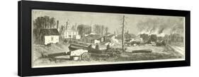 Destruction of the Depots, Public Buildings, and Manufactories at Atlanta, November 1864-null-Framed Giclee Print