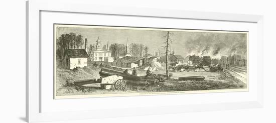 Destruction of the Depots, Public Buildings, and Manufactories at Atlanta, November 1864-null-Framed Giclee Print