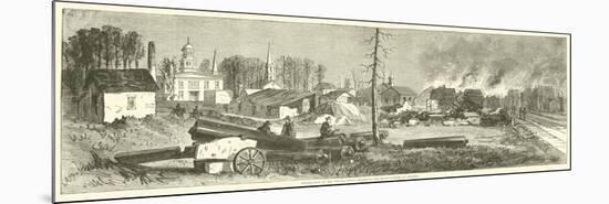 Destruction of the Depots, Public Buildings, and Manufactories at Atlanta, November 1864-null-Mounted Giclee Print