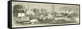 Destruction of the Depots, Public Buildings, and Manufactories at Atlanta, November 1864-null-Framed Stretched Canvas