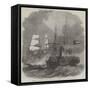 Destruction of the Federal Merchantman Harvey Birch by the Confederate War-Sloop Nashville-Edwin Weedon-Framed Stretched Canvas