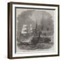 Destruction of the Federal Merchantman Harvey Birch by the Confederate War-Sloop Nashville-Edwin Weedon-Framed Giclee Print