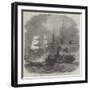 Destruction of the Federal Merchantman Harvey Birch by the Confederate War-Sloop Nashville-Edwin Weedon-Framed Giclee Print