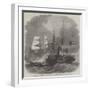 Destruction of the Federal Merchantman Harvey Birch by the Confederate War-Sloop Nashville-Edwin Weedon-Framed Giclee Print