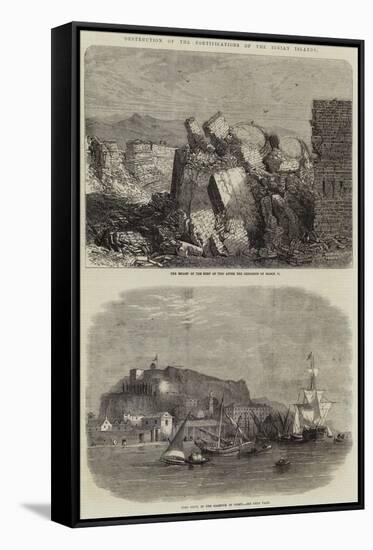 Destruction of the Fortifications of the Ionian Islands-null-Framed Stretched Canvas