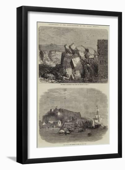 Destruction of the Fortifications of the Ionian Islands-null-Framed Giclee Print