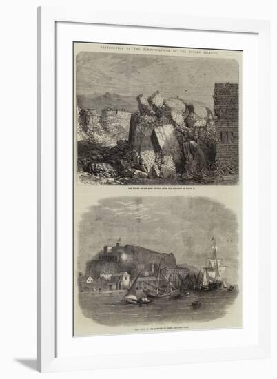 Destruction of the Fortifications of the Ionian Islands-null-Framed Giclee Print