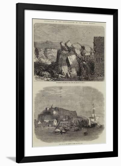 Destruction of the Fortifications of the Ionian Islands-null-Framed Giclee Print