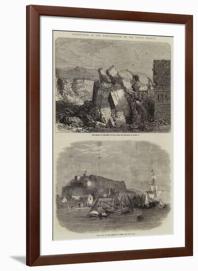 Destruction of the Fortifications of the Ionian Islands-null-Framed Giclee Print