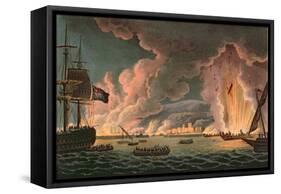 Destruction of the French Fleet at Toulon, 18th December 1793, Engraved by Thomas Sutherland…-Thomas Whitcombe-Framed Stretched Canvas