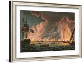 Destruction of the French Fleet at Toulon, 18th December 1793, Engraved by Thomas Sutherland…-Thomas Whitcombe-Framed Giclee Print