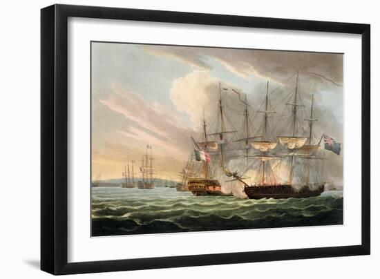 Destruction of the French Fleet in Basque Roads, April 12th 1809-Thomas Whitcombe-Framed Giclee Print