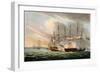 Destruction of the French Fleet in Basque Roads, April 12th 1809-Thomas Whitcombe-Framed Giclee Print