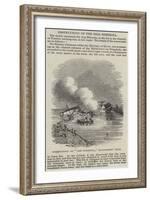 Destruction of The Hibernia, Middlesbro' Dock-null-Framed Giclee Print