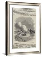 Destruction of The Hibernia, Middlesbro' Dock-null-Framed Giclee Print