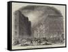 Destruction of the Hotel De Pologne, at Leipzig, by Fire-null-Framed Stretched Canvas