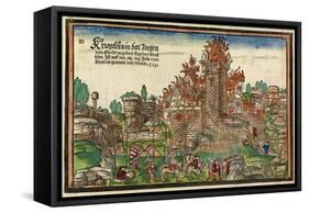 Destruction of the Krögelstein Castle by the Swabian League-Hans Wandereisen-Framed Stretched Canvas