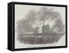 Destruction of the North Shore Cotton-Mill, at Liverpool, by Fire-null-Framed Stretched Canvas