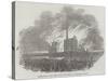 Destruction of the North Shore Cotton-Mill, at Liverpool, by Fire-null-Stretched Canvas