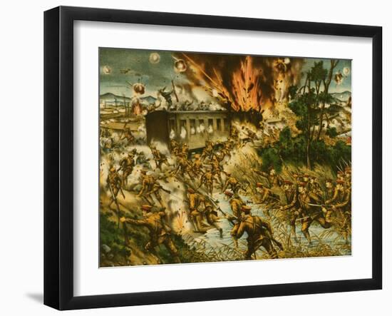Destruction of the Red Army Railroad-null-Framed Art Print