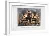 Destruction of the Royal Exchange (2N) Fire, London, 1838-W Clerk-Framed Giclee Print