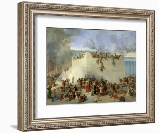 Destruction of the Temple of Jerusalem-Francesco Hayez-Framed Giclee Print