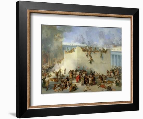 Destruction of the Temple of Jerusalem-Francesco Hayez-Framed Giclee Print