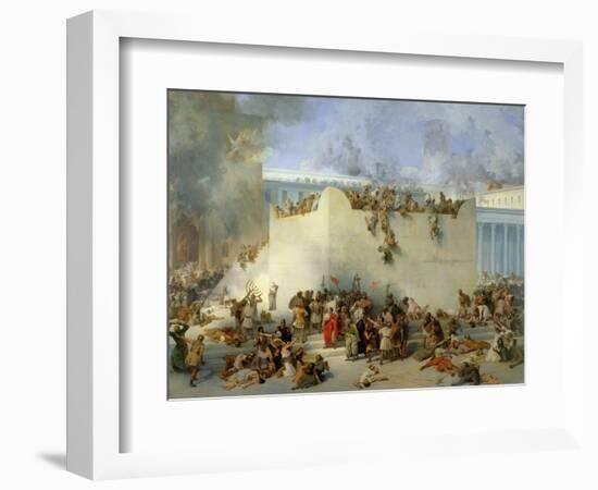 Destruction of the Temple of Jerusalem-Francesco Hayez-Framed Giclee Print