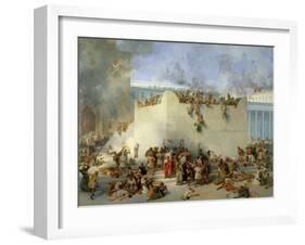 Destruction of the Temple of Jerusalem-Francesco Hayez-Framed Giclee Print