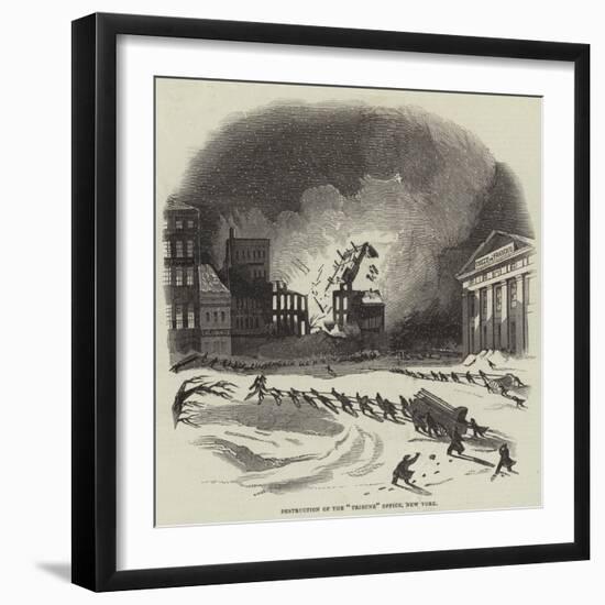 Destruction of the Tribune Office, New York-null-Framed Giclee Print