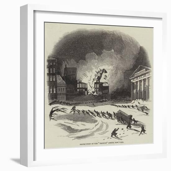 Destruction of the Tribune Office, New York-null-Framed Giclee Print