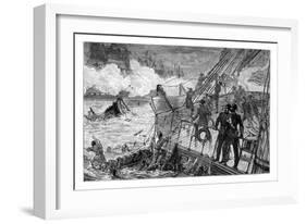 Destruction of the Turkish Fleet at Sinope, 1853-null-Framed Giclee Print