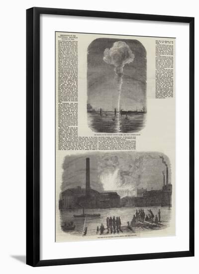 Destruction of the Vauxhall Railway Station by Fire-null-Framed Giclee Print