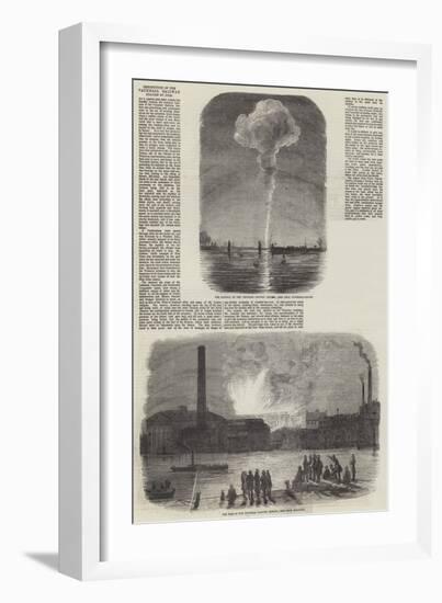 Destruction of the Vauxhall Railway Station by Fire-null-Framed Giclee Print