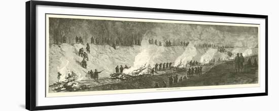 Destruction of the Weldon Railroad, September 1864-null-Framed Premium Giclee Print