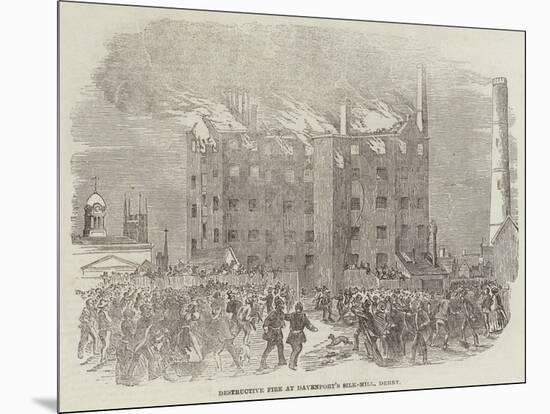 Destructive Fire at Davenport's Silk-Mill, Derby-null-Mounted Giclee Print