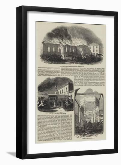 Destructive Fire at the New Cross Railway Station-null-Framed Giclee Print