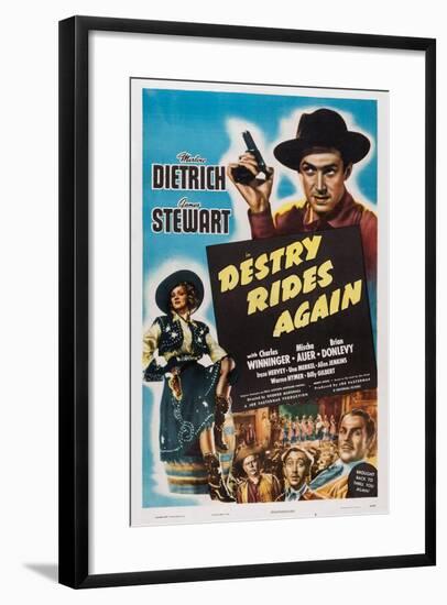 Destry Rides Again, 1939-null-Framed Art Print