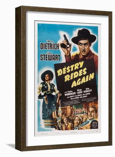 Destry Rides Again, 1939-null-Framed Art Print