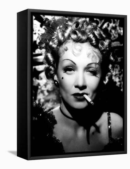 Destry Rides Again, Marlene Dietrich, 1939-null-Framed Stretched Canvas