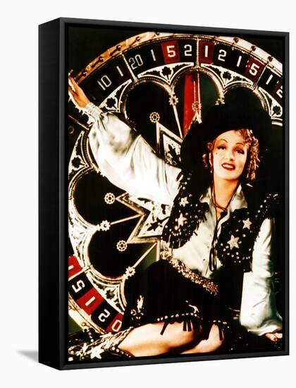 Destry Rides Again, Marlene Dietrich, 1939-null-Framed Stretched Canvas