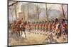 Detachment of Gordon Highlanders Dip the Colours to Passing Royalty Near Buckingham Palace-Harry Payne-Mounted Art Print