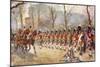 Detachment of Gordon Highlanders Dip the Colours to Passing Royalty Near Buckingham Palace-Harry Payne-Mounted Premium Giclee Print