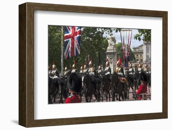 Detachment of Mounted Guard in the Mall En Route to Trooping of the Colour-James Emmerson-Framed Photographic Print