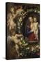 Detail Aus 'Madonna Im Blumenkranz': Linke Seite Des Gemaeldes-Peter Paul Rubens-Stretched Canvas