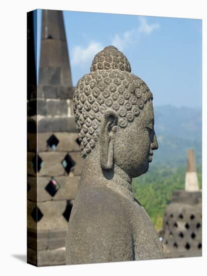 Detail, Buddhist Temple, Borobudur, UNESCO World Heritage Site, Java, Indonesia, Southeast Asia-Harding Robert-Stretched Canvas