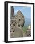 Detail, Buddhist Temple, Borobudur, UNESCO World Heritage Site, Java, Indonesia, Southeast Asia-Harding Robert-Framed Photographic Print