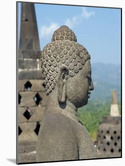 Detail, Buddhist Temple, Borobudur, UNESCO World Heritage Site, Java, Indonesia, Southeast Asia-Harding Robert-Mounted Photographic Print